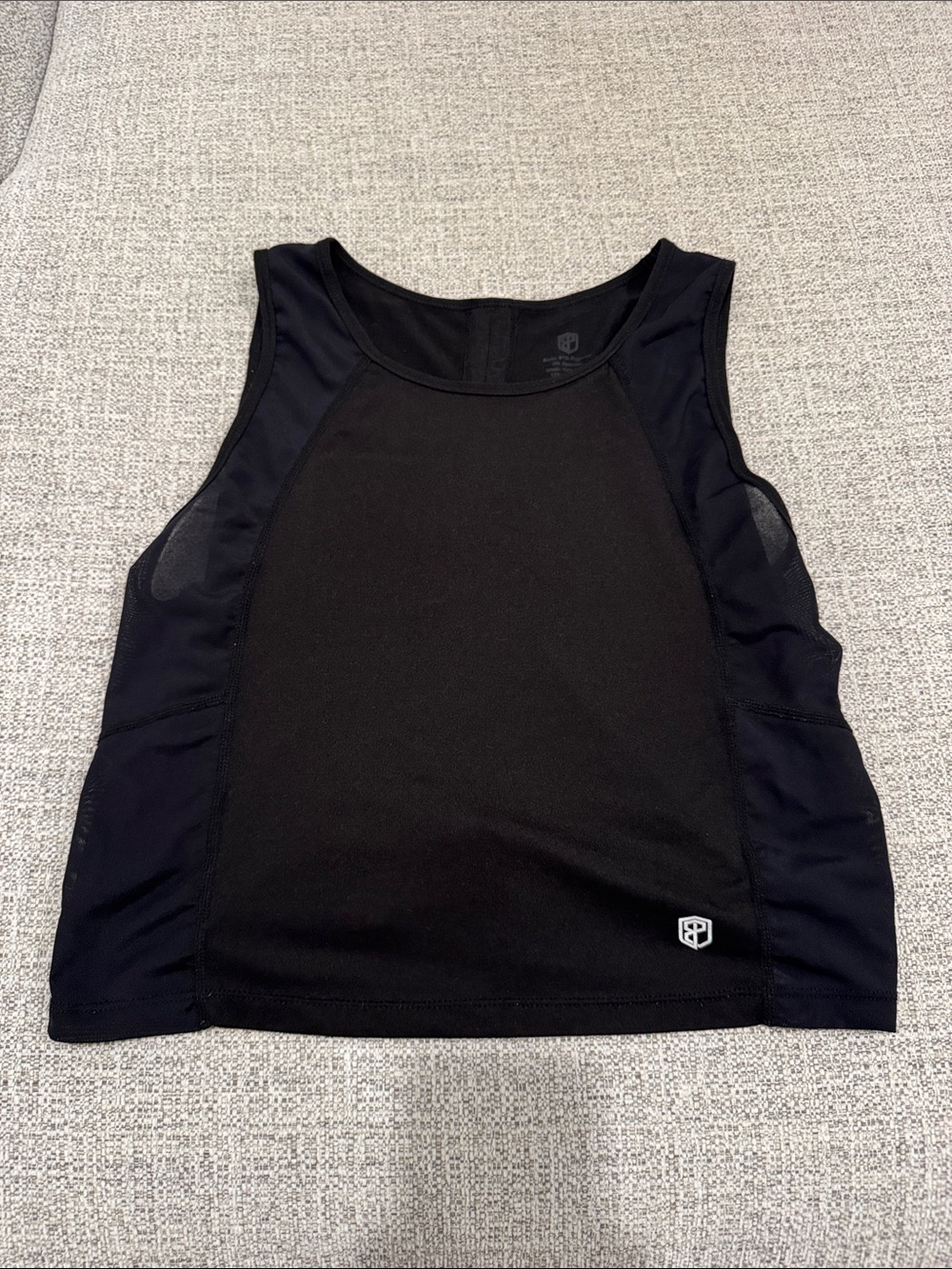 Born Primitive Black Athletic Mesh-Panel Tank Top
